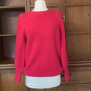 Vince Camuto Bubble Sleeve Crewneck Sweater. Size Small